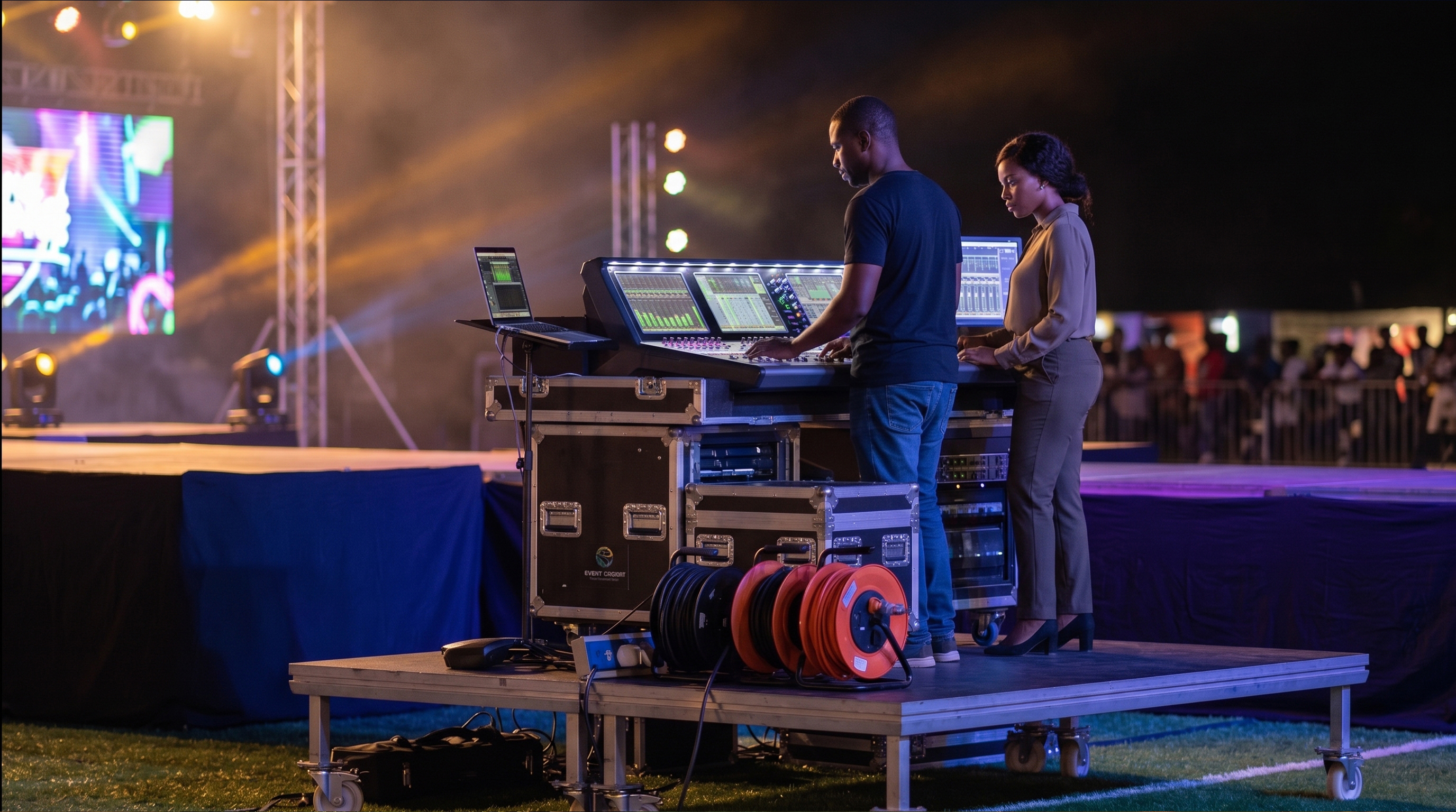 Sound and lighting production